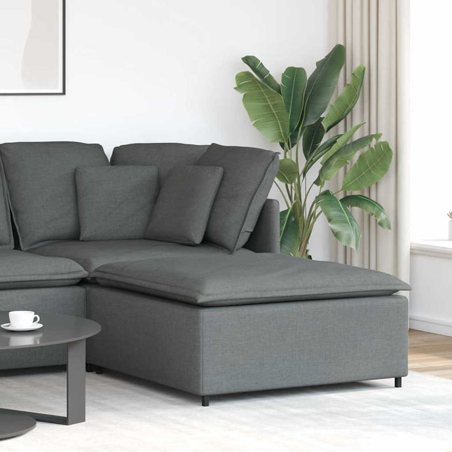 modulær sofa fodskammel modul mørkegrå 100x100x48 cm