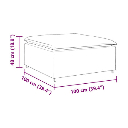 modulær sofa fodskammel modul sort 100x100x48 cm