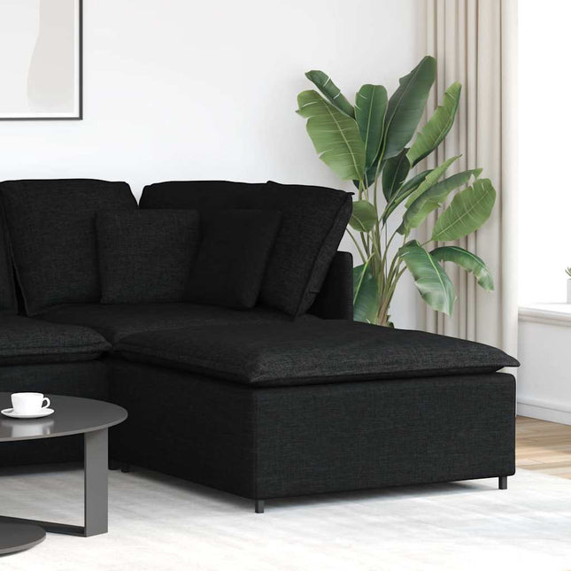 modulær sofa fodskammel modul sort 100x100x48 cm