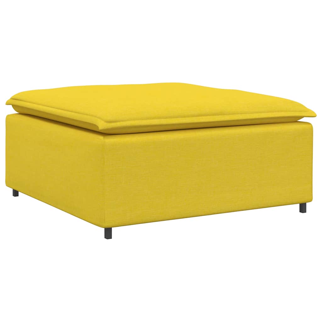 modulær sofa fodskammel lysegul 100x100x48 cm