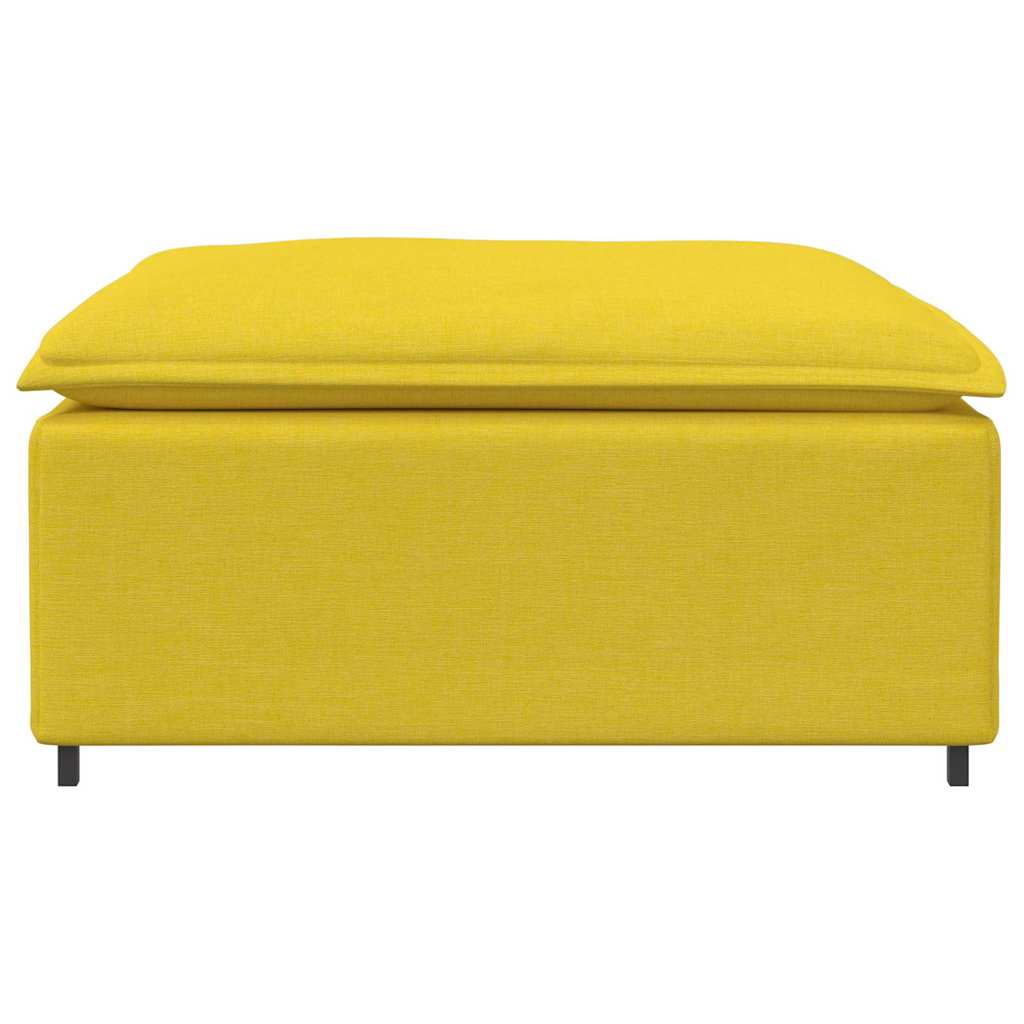 modulær sofa fodskammel lysegul 100x100x48 cm