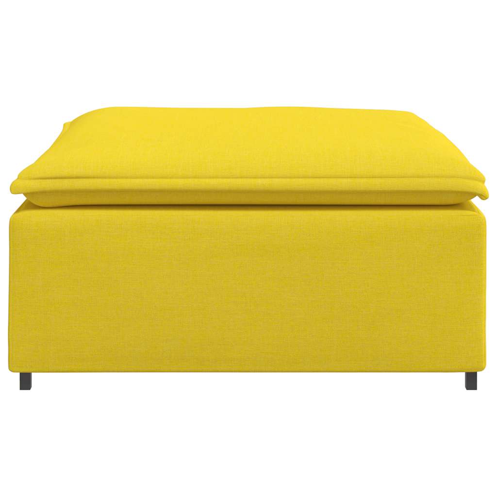 modulær sofa fodskammel lysegul 100x100x48 cm