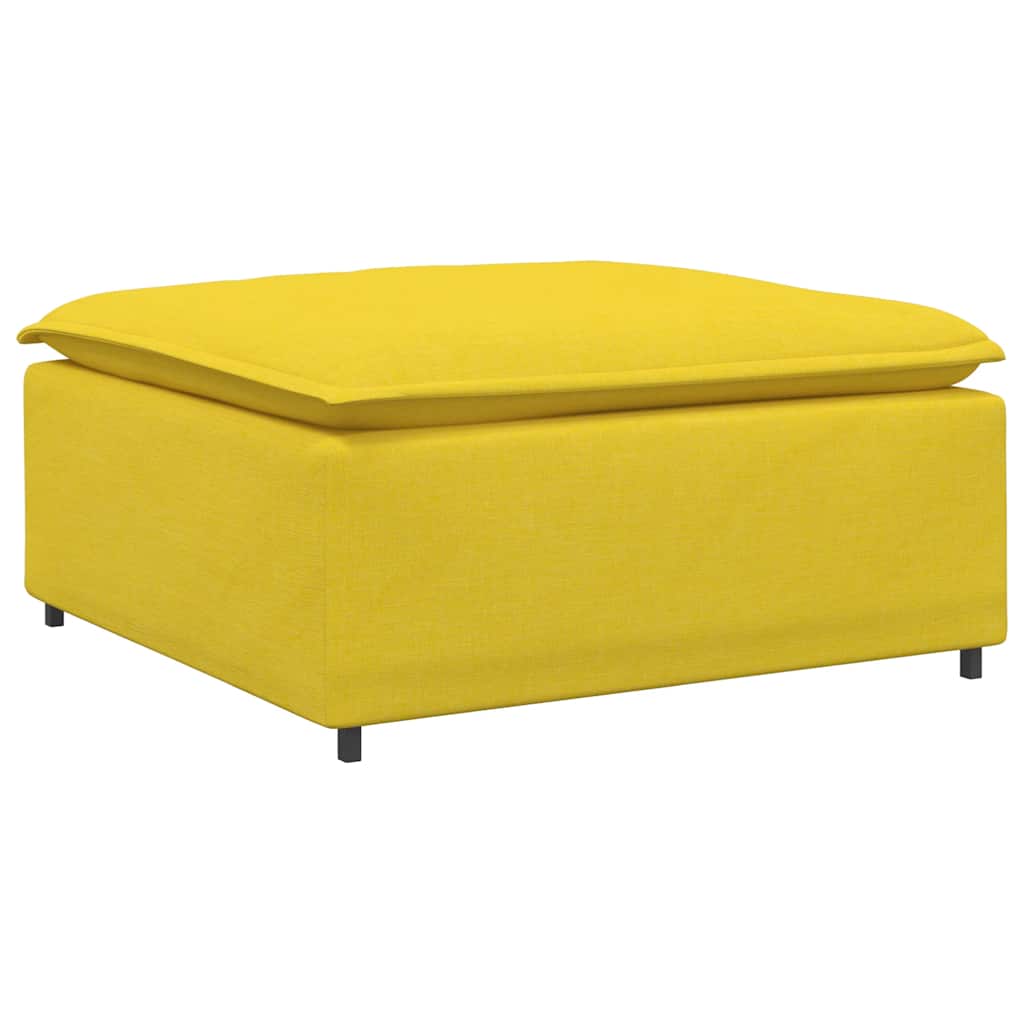 modulær sofa fodskammel lysegul 100x100x48 cm