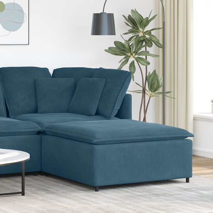 modulær sofa fodskammel modul 100x100x48 cm blå