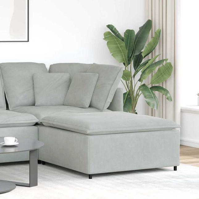 modulær sofa fodskammel modul 100x100x48 cm lysegrå