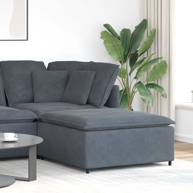 modulær sofa fodskammel modul 100x100x48 cm mørkegrå