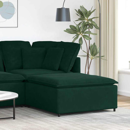 modulær sofa fodskammel modul 100x100x48 cm mørkegrøn