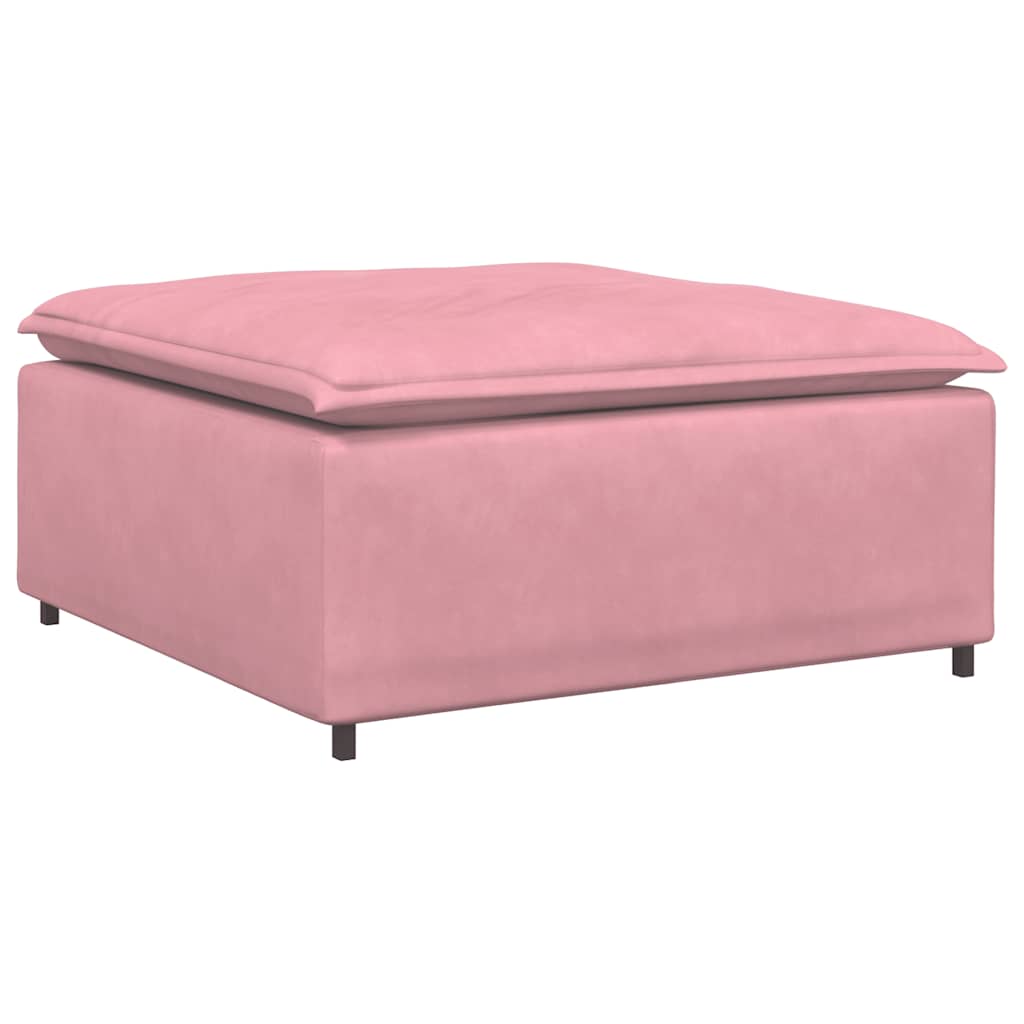 modulær sofa fodskammel modul 100x100x48 cm lyserød