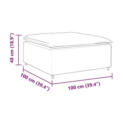 modulær sofa fodskammel modul 100x100x48 cm sort