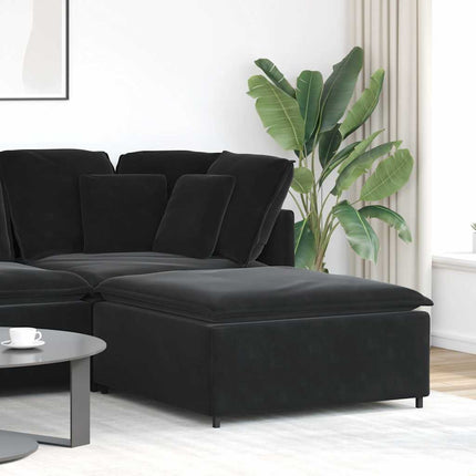 modulær sofa fodskammel modul 100x100x48 cm sort