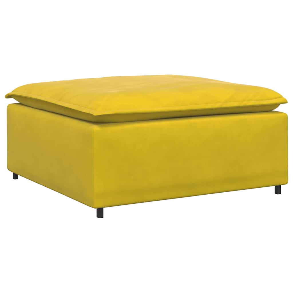 modulær sofa fodskammel modul 100x100x48 cm gul