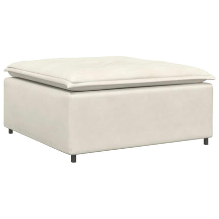 modulær sofa fodskammel modul 100x100x48 cm cremefarvet