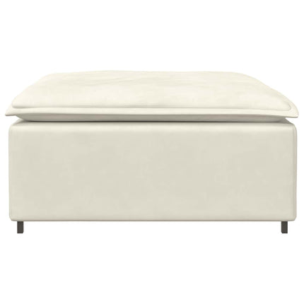 modulær sofa fodskammel modul 100x100x48 cm cremefarvet