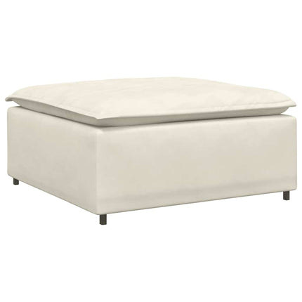 modulær sofa fodskammel modul 100x100x48 cm cremefarvet
