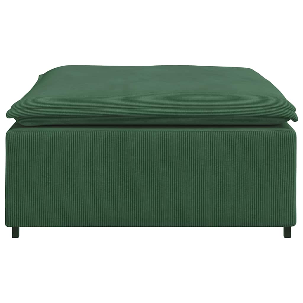 modulær sofa fodskammel modul 100x100x48 cm mørkegrøn