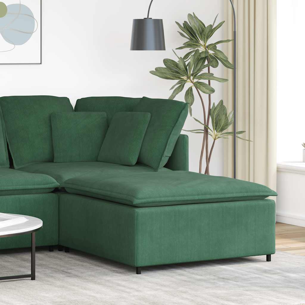 modulær sofa fodskammel modul 100x100x48 cm mørkegrøn