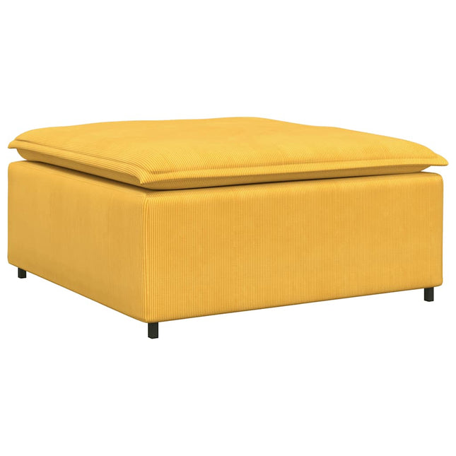 modulær sofa fodskammel modul 100x100x48 cm lysegul