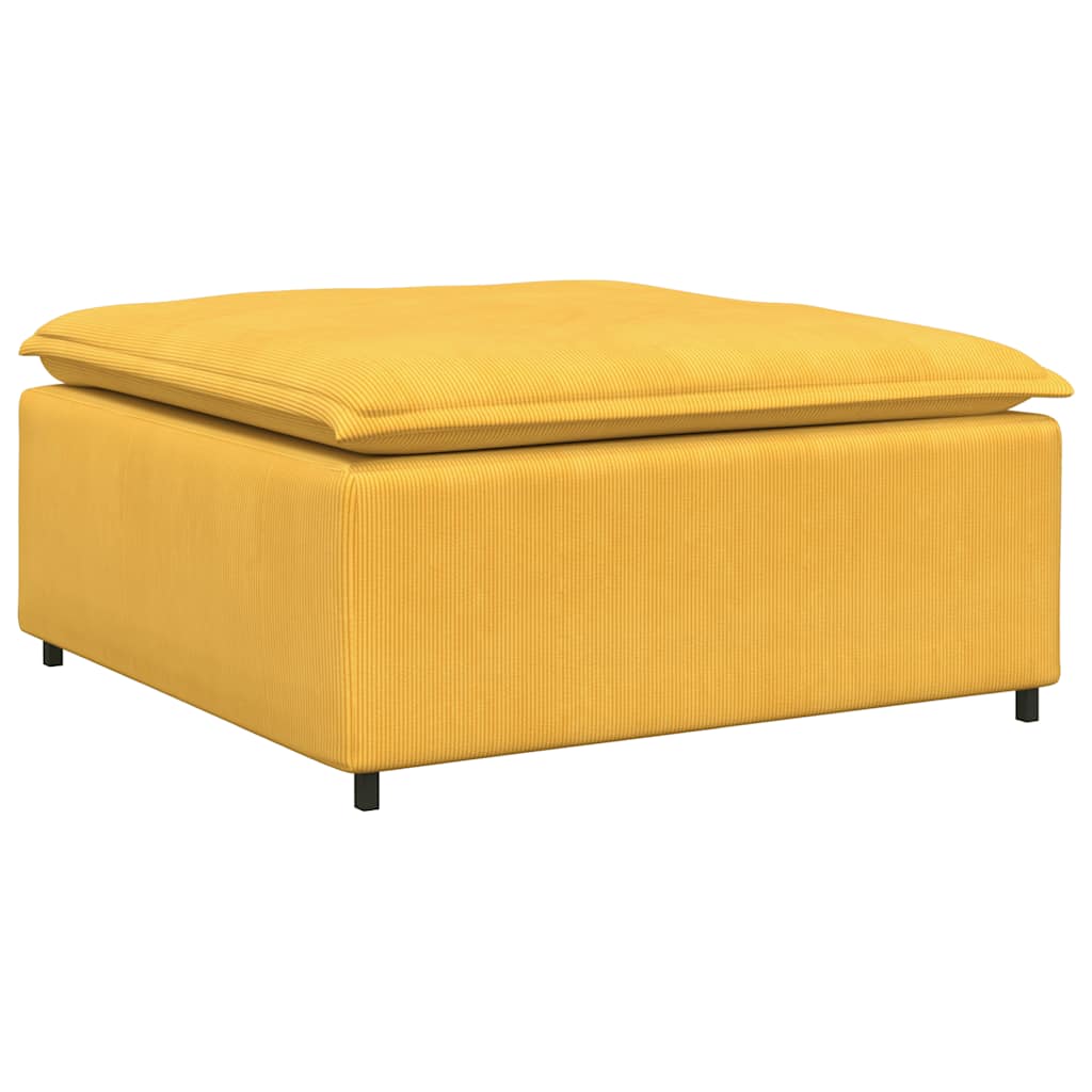 modulær sofa fodskammel modul 100x100x48 cm lysegul