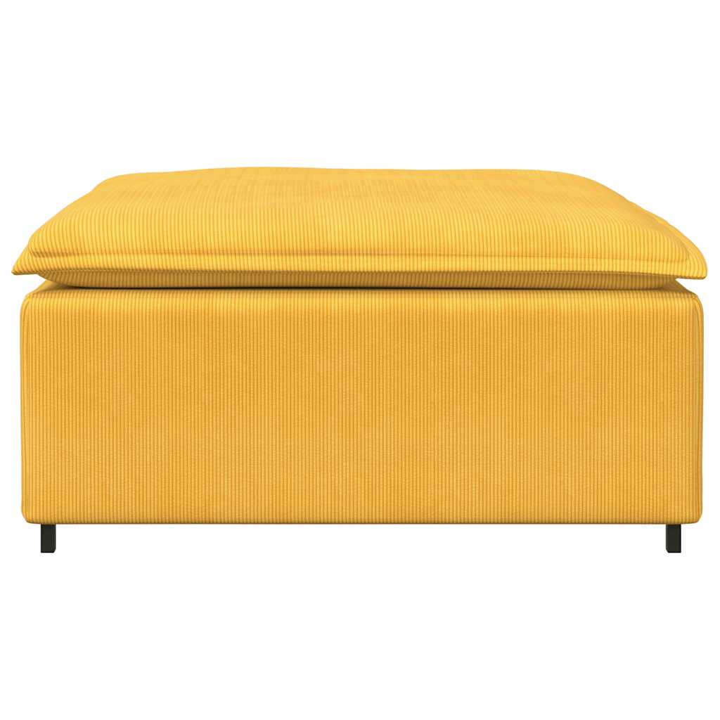 modulær sofa fodskammel modul 100x100x48 cm lysegul
