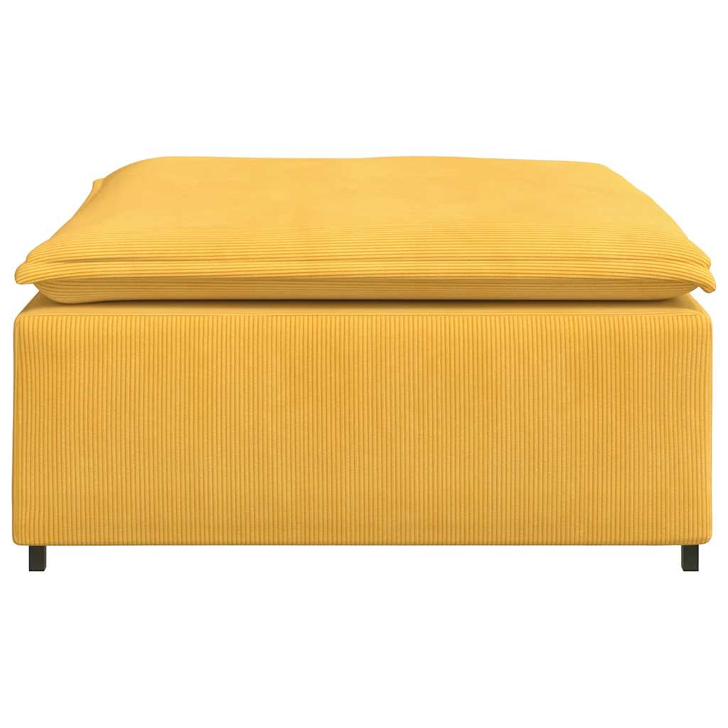 modulær sofa fodskammel modul 100x100x48 cm lysegul