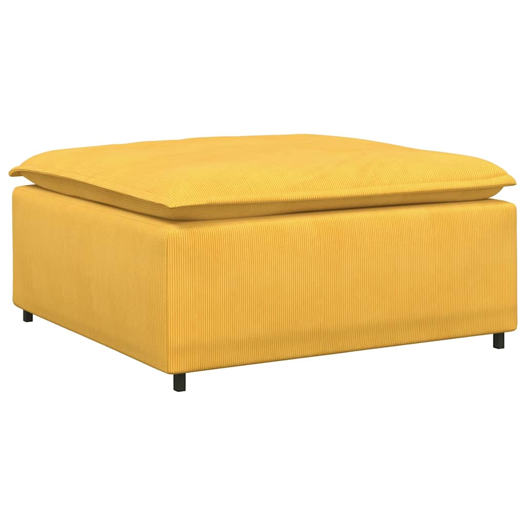 modulær sofa fodskammel modul 100x100x48 cm lysegul