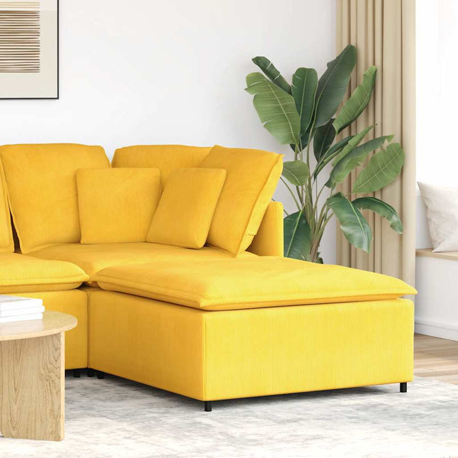 modulær sofa fodskammel modul 100x100x48 cm lysegul