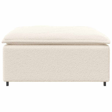 modulær sofa fodskammel modul 100x100x48 cm cremefarvet