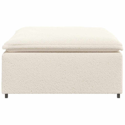 modulær sofa fodskammel modul 100x100x48 cm cremefarvet