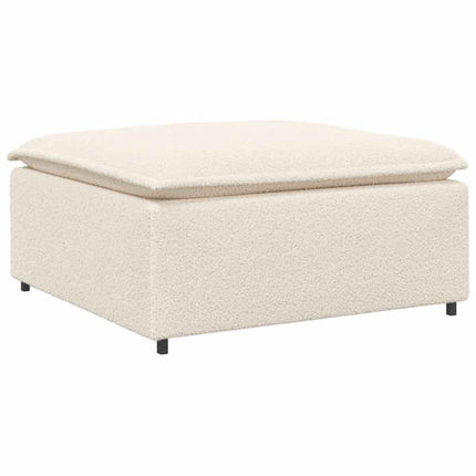 modulær sofa fodskammel modul 100x100x48 cm cremefarvet