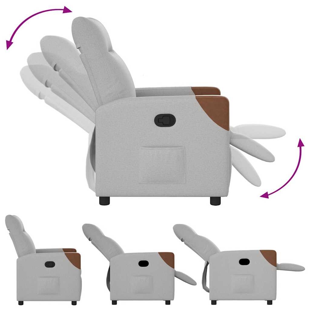 liggestol stof skygrå