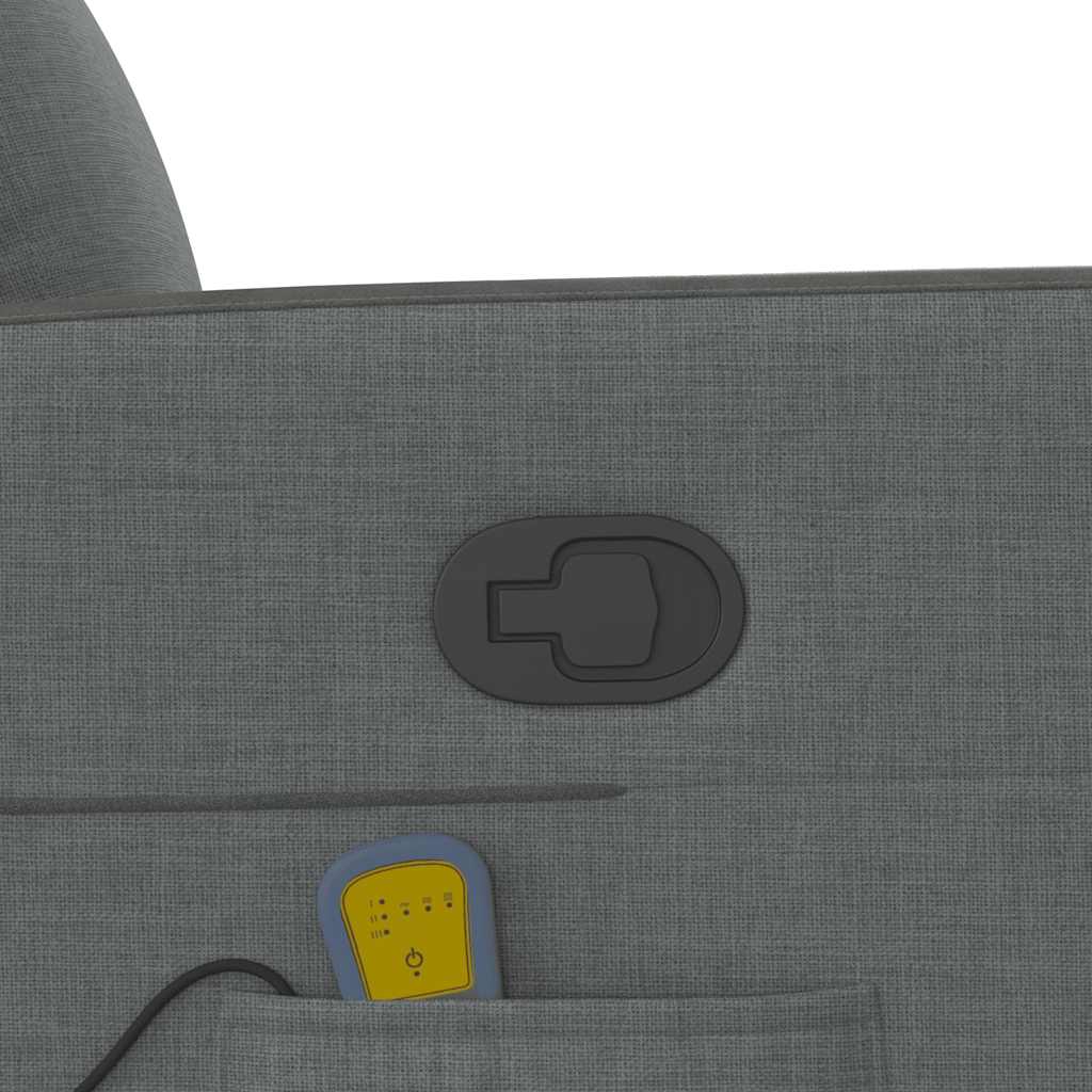 massagelænestol mørkegrå stof