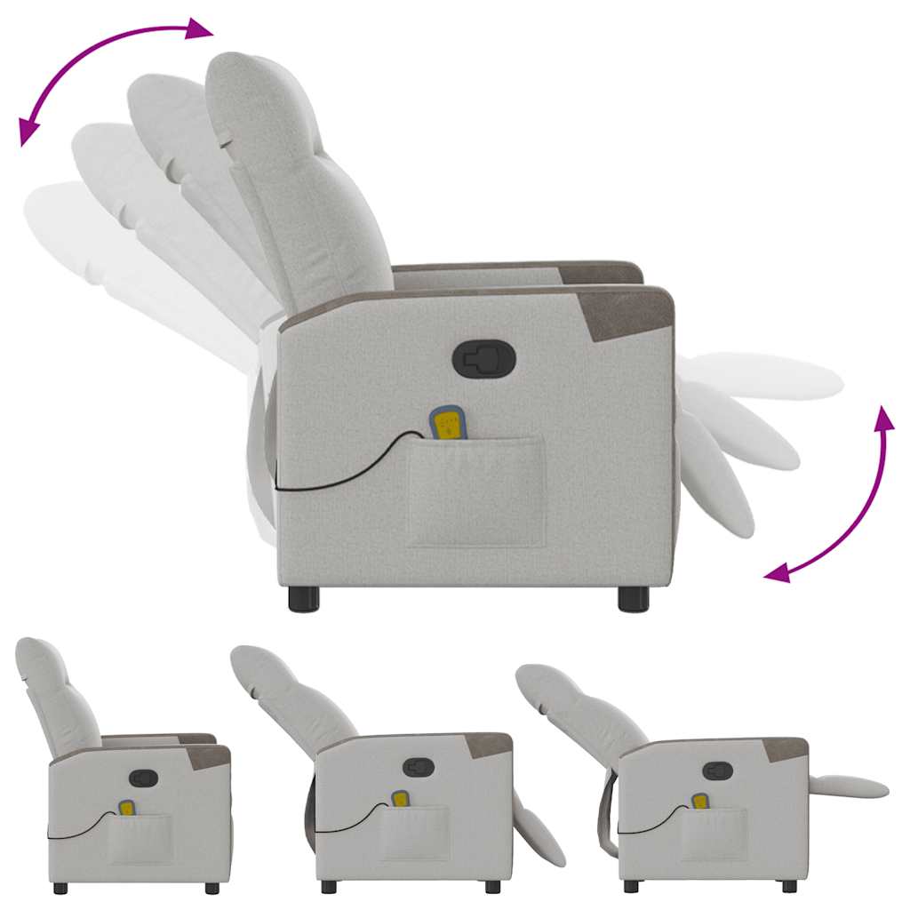 massagestol stof skygrå