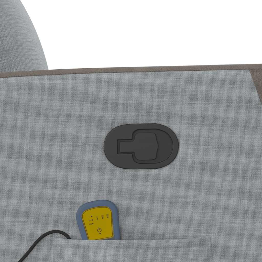 massagestol stof lysegrå