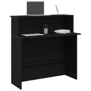 receptionsskranke 100x50x103,5 cm konstrueret træ sort