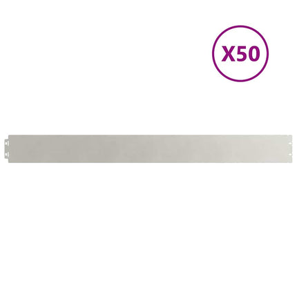 plænekanter 50 stk. 10x103 cm rustfrit stål