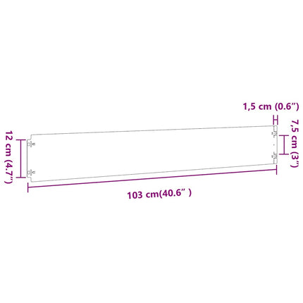 plænekanter 10 stk. 15x103 cm koldvalset stål hvid