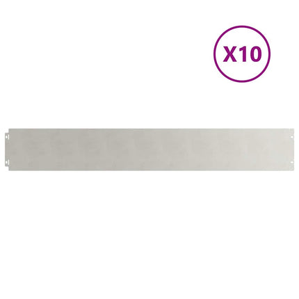 plænekanter 10 stk. 15x103 cm rustfrit stål