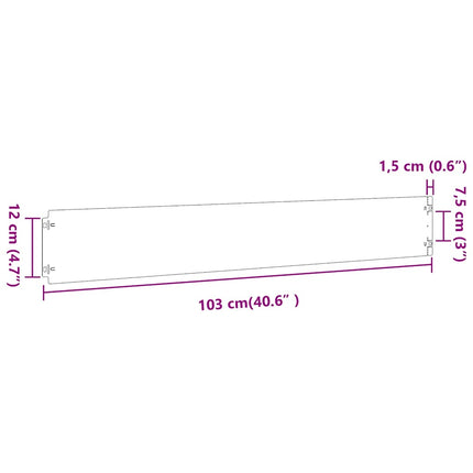 plænekanter 50 stk. 15x103 cm galvaniseret stål