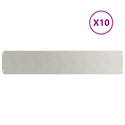 plænekanter 10 stk. 20x103 cm rustfrit stål