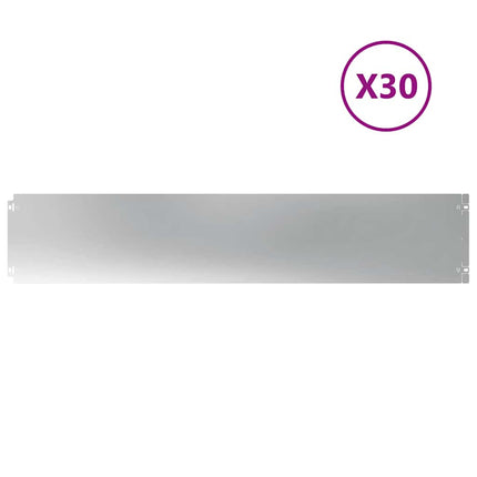 plænekanter 30 stk. 20x103 cm galvaniseret stål