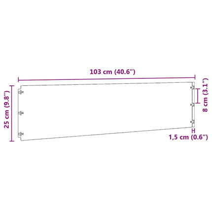plænekanter 10 stk. 25x103 cm koldvalset stål hvid