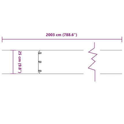plænekanter 20 stk. 25x103 cm koldvalset stål antracit