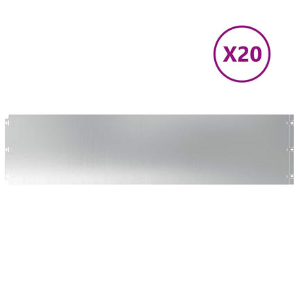 plænekanter 20 stk. 25x103 cm galvaniseret stål