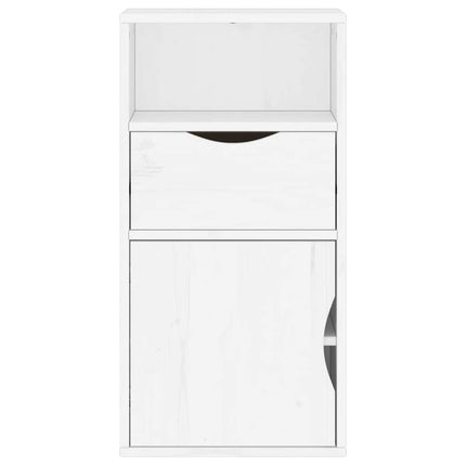 sideskab ODDA med skuffe 40x24x79 cm massivt fyrretræ hvid