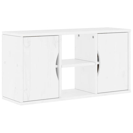 TV-skab ODDA 79x24x40 cm massivt fyrretræ hvid