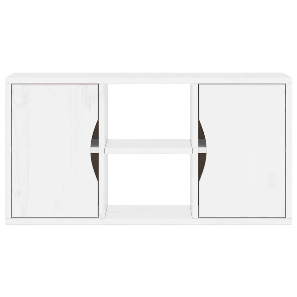 TV-skab ODDA 79x24x40 cm massivt fyrretræ hvid
