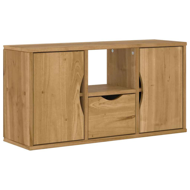 TV-skab ODDA med skuffe 79x24x40 cm massivt fyrretræ