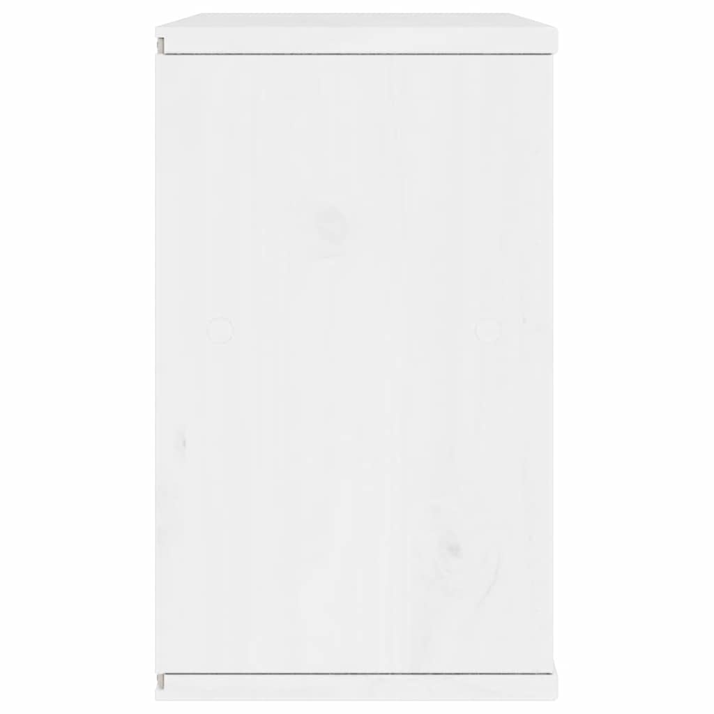 TV-skab ODDA med skuffe 79x24x40 cm massivt fyrretræ hvid