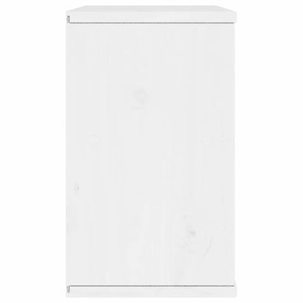 TV-skab ODDA med skuffe 79x24x40 cm massivt fyrretræ hvid