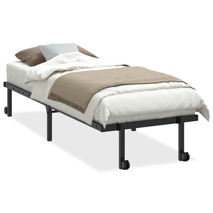 sengeramme uden madras foldbare 75x190 cm stål sort